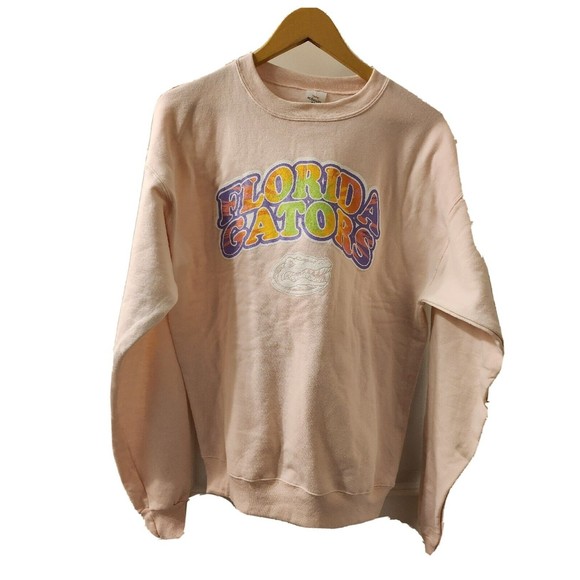 Florida Gators Sweater Womens M Pink  UF Football Sweatshirt - Picture 1 of 1
